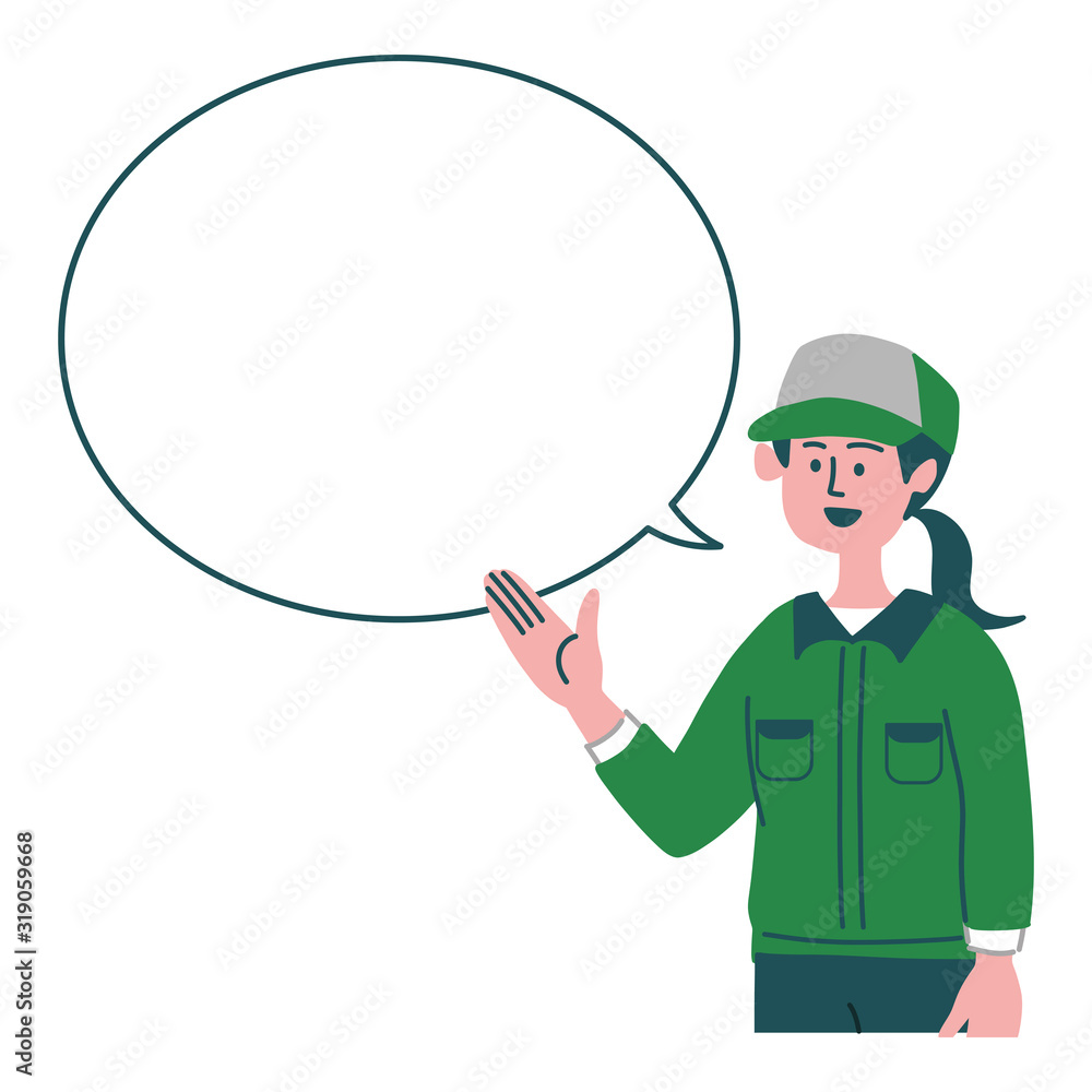 宅配員　女性　説明　解説