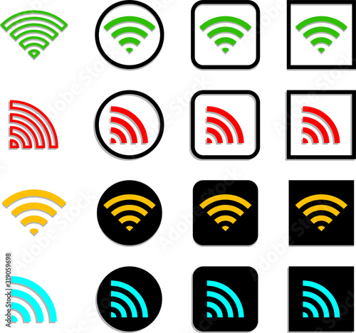 Wi-Fi 無線LAN アイコンセット
