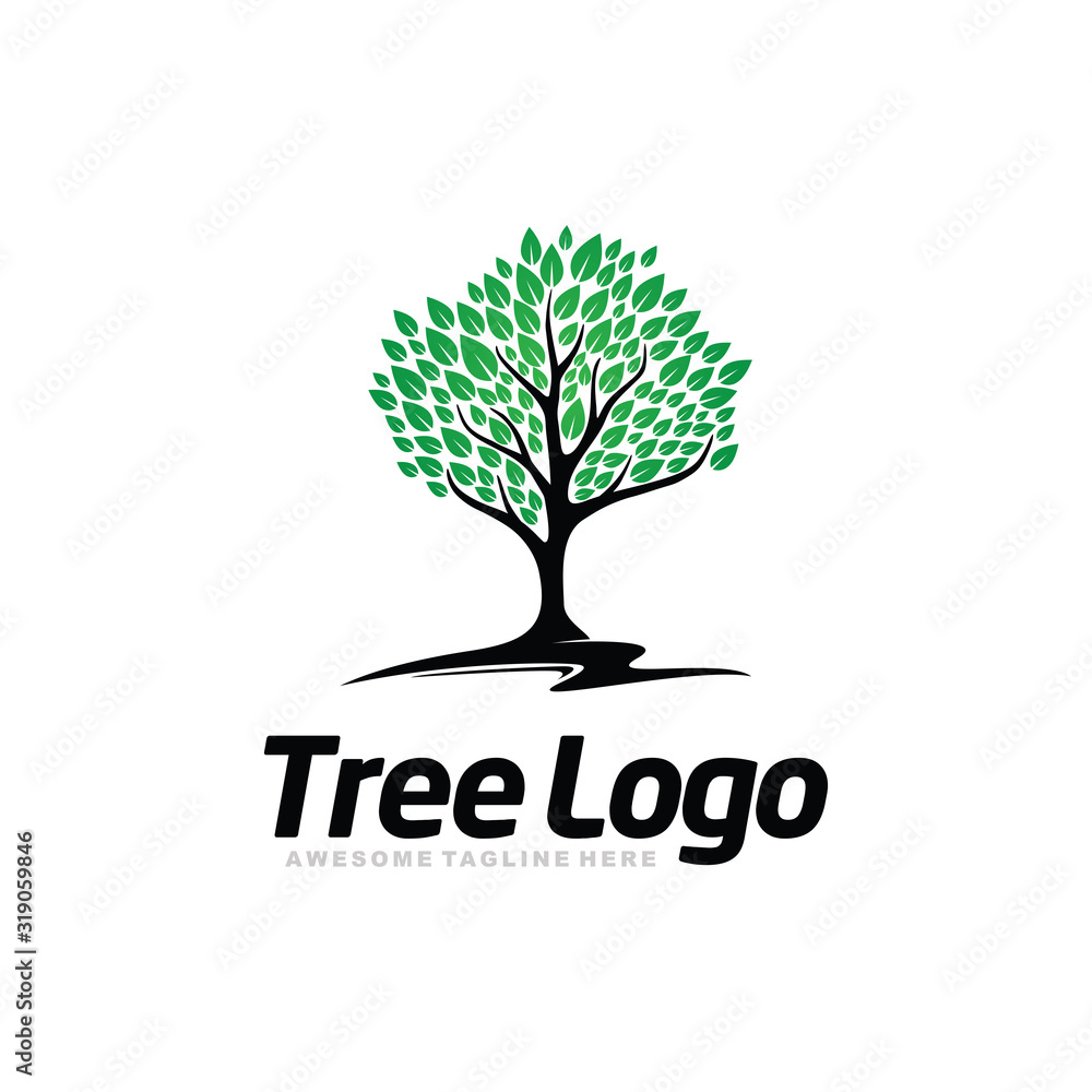 Obraz premium Tree Logo Vector