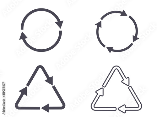 丸矢印　三角矢印