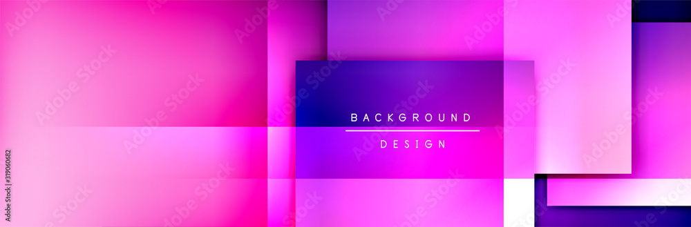 Square shapes composition geometric abstract background. 3D shadow effects and fluid gradients. Modern overlapping forms Square shapes composition geometric abstract background. 3D shadow effects and fluid gradients. Modern overlapping forms