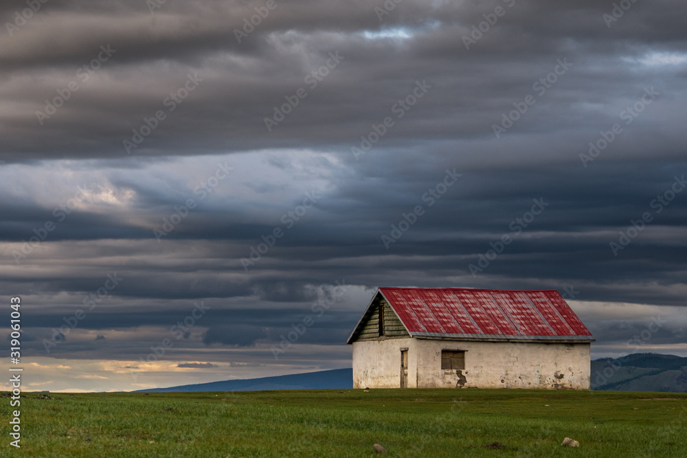 red barn and stormy sky red barn and stormy sky