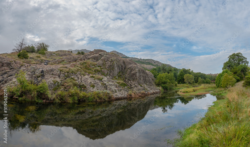 River Bend Panorama at Wichita Mountains Oklahoma