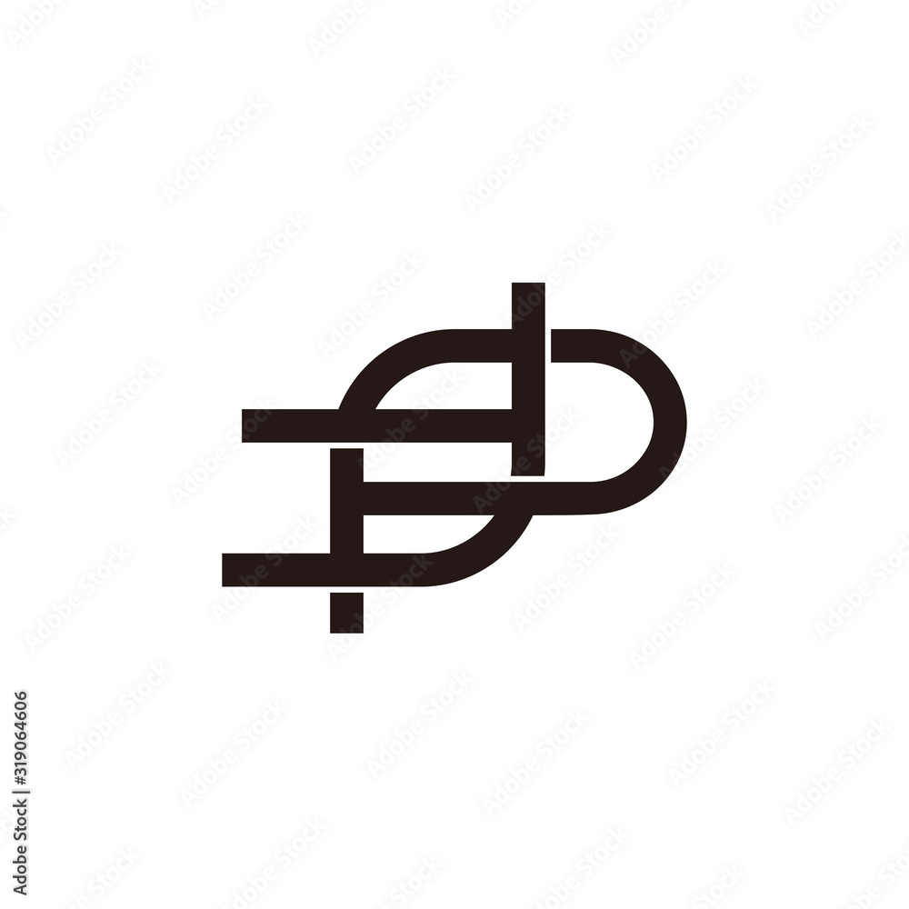 letter tp linked flat geometric clear line design symbol logo vector letter tp linked flat geometric clear line design symbol logo vector