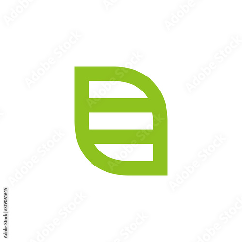Free Download leaf green nature symbol, geometric stripes logo vector - GFXLoad
