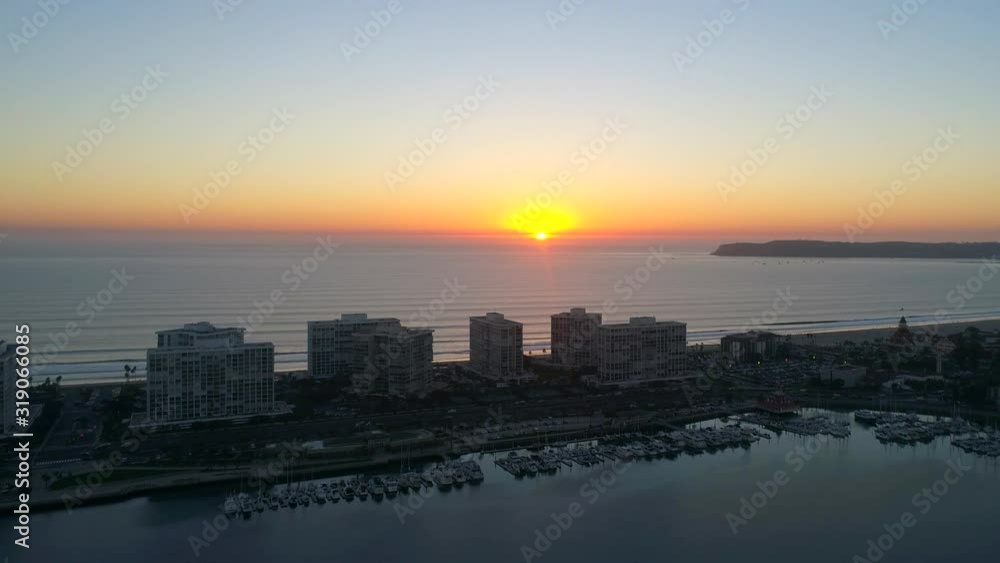Aerial drone video of Coronado Island durning an amazing summer sunset in San Diego, California. Aerial drone video of Coronado Island durning an amazing summer sunset in San Diego, California.