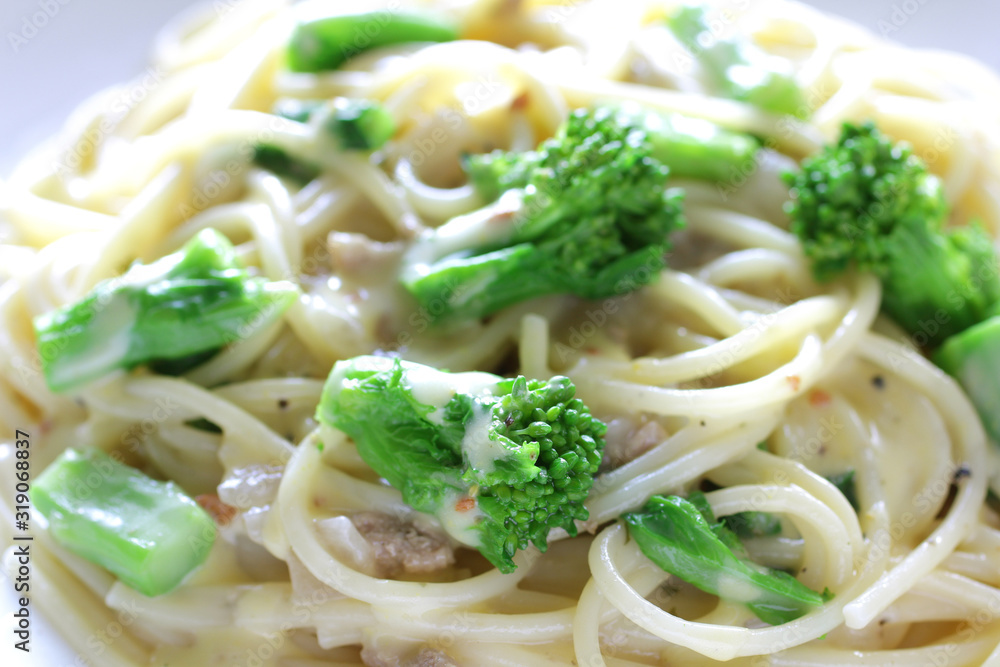 緑の野菜の菜の花の春パスタ 緑の野菜の菜の花の春パスタ