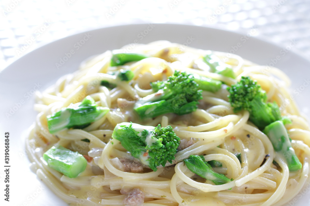 緑の野菜の菜の花の春パスタ 緑の野菜の菜の花の春パスタ