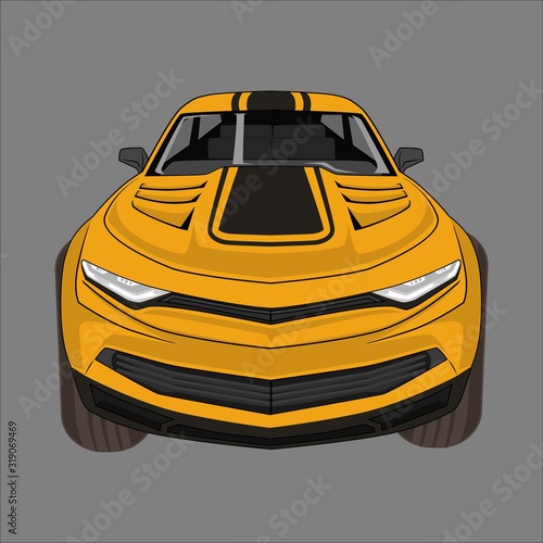 vector illustration sport car,chevrolet camaro z28
