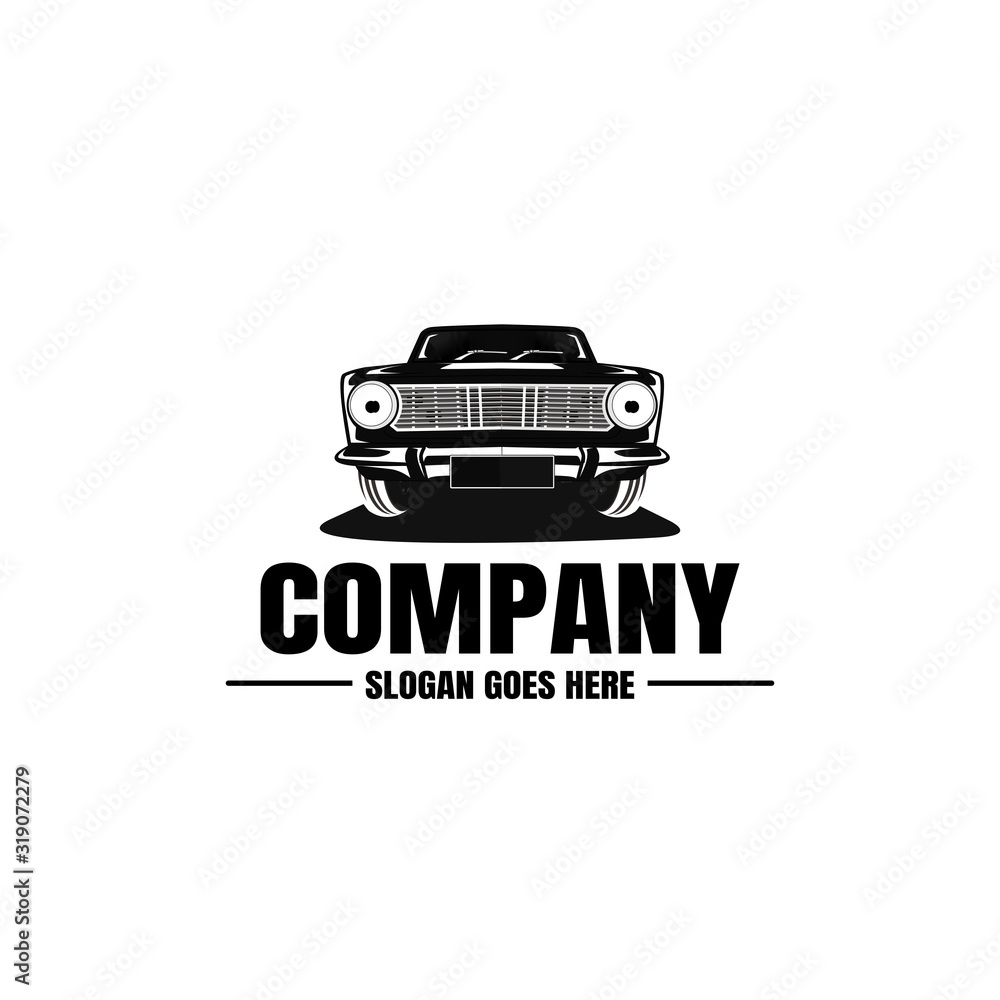 Fototapeta premium Vehicle logo template. Car icon for business design. Rent, repair, shop garage concept.