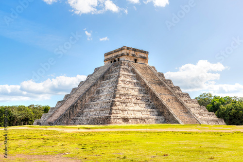 Kukulcan Pyramid at Chichen Itza in Yucatan Peninsula, Mexico photo