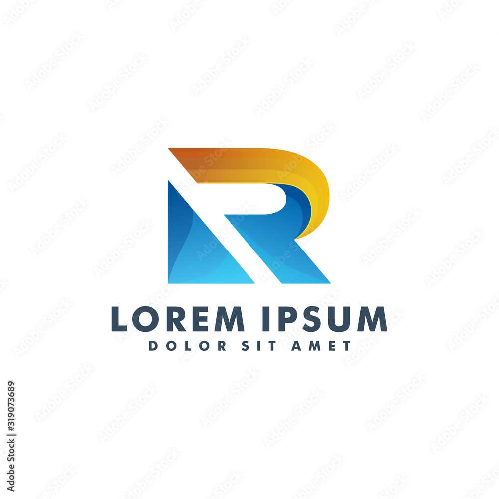 Letter R logo template design vector illustration Letter R logo template design vector illustration