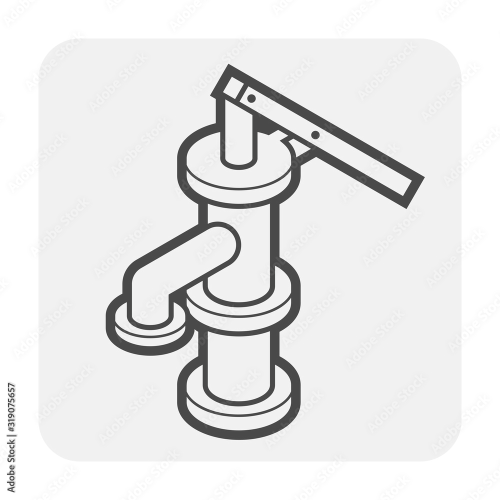 Well pump vector icon design. Well pump vector icon design.