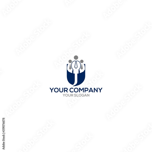 UJ Job Logo Design Vector