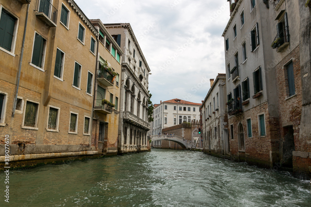 Bridge over the water channel in Venice