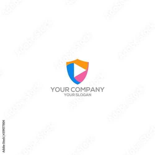Shield Play Logo Design Vector Free Download Shield Play Logo Design Vector - GFXLoad