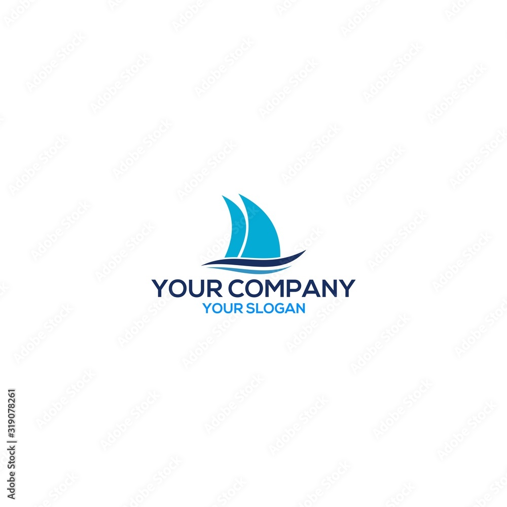 Ocean Yacht Logo Design Vector Ocean Yacht Logo Design Vector
