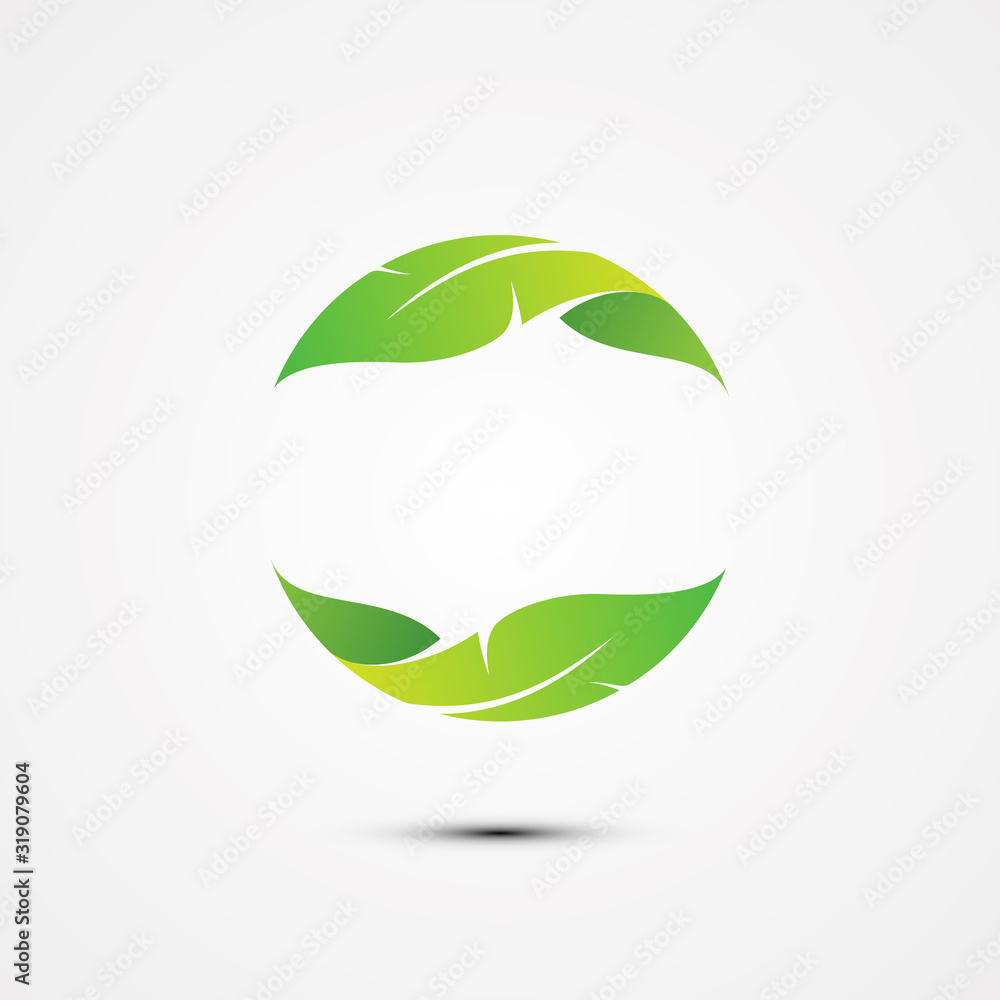 Recycle icon shape feather for element design symbol Recycle icon shape feather for element design symbol