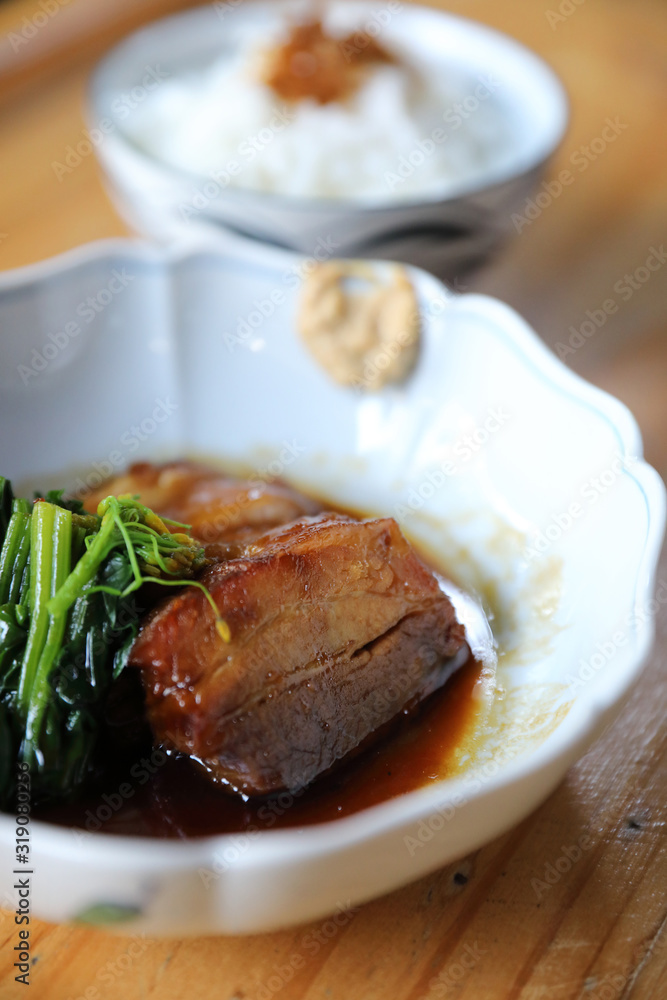 braised pork belly in Japanese style braised pork belly in Japanese style
