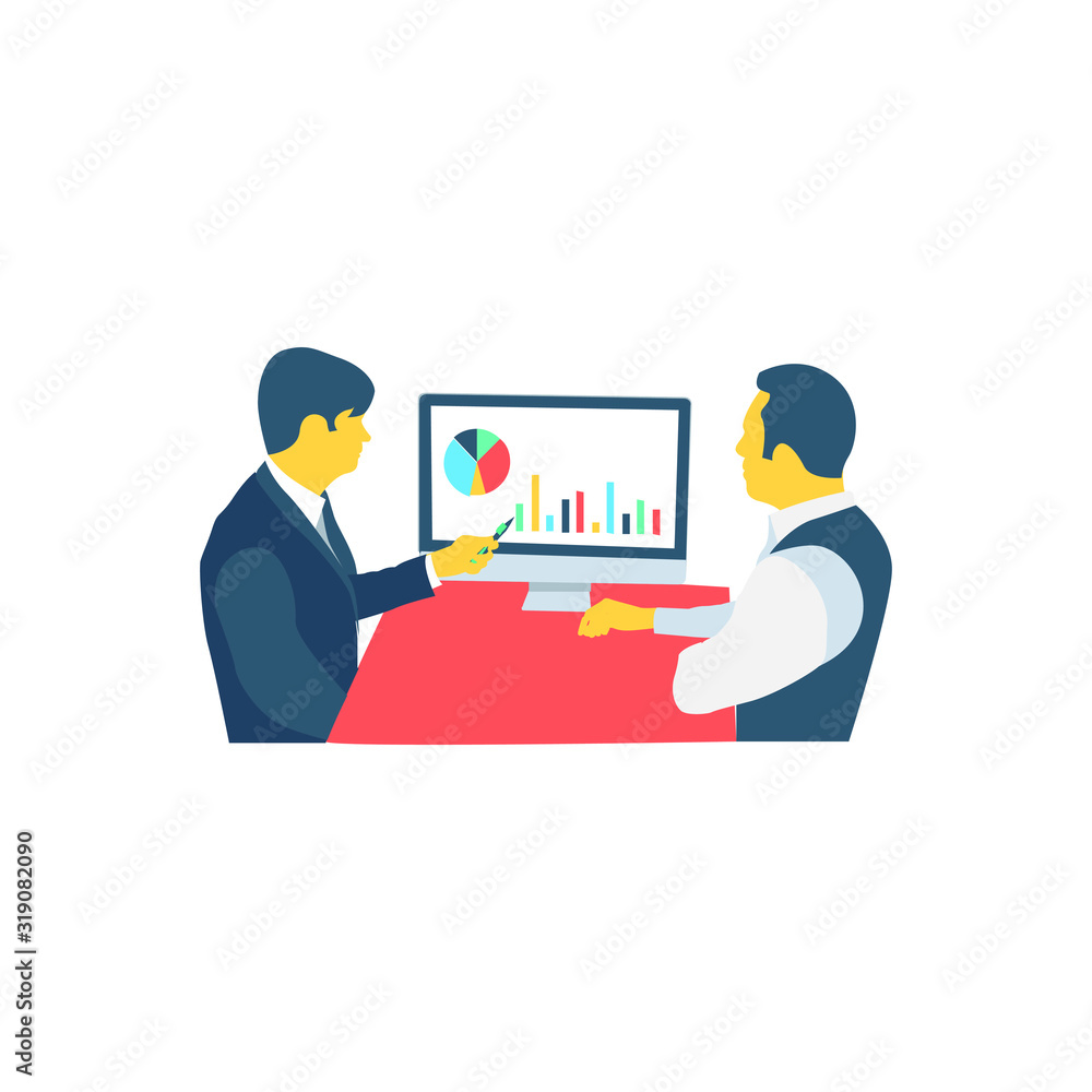 a business man is having a meeting a business man is having a meeting