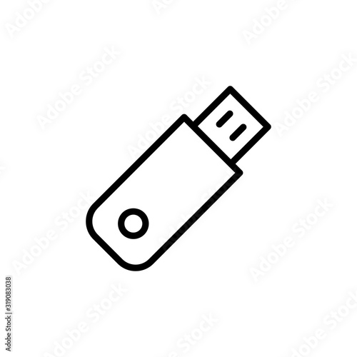 Simple flash drive line icon.