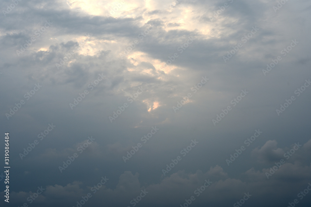 Dark cloudy sky in the evening. Natural background Dark cloudy sky in the evening. Natural background