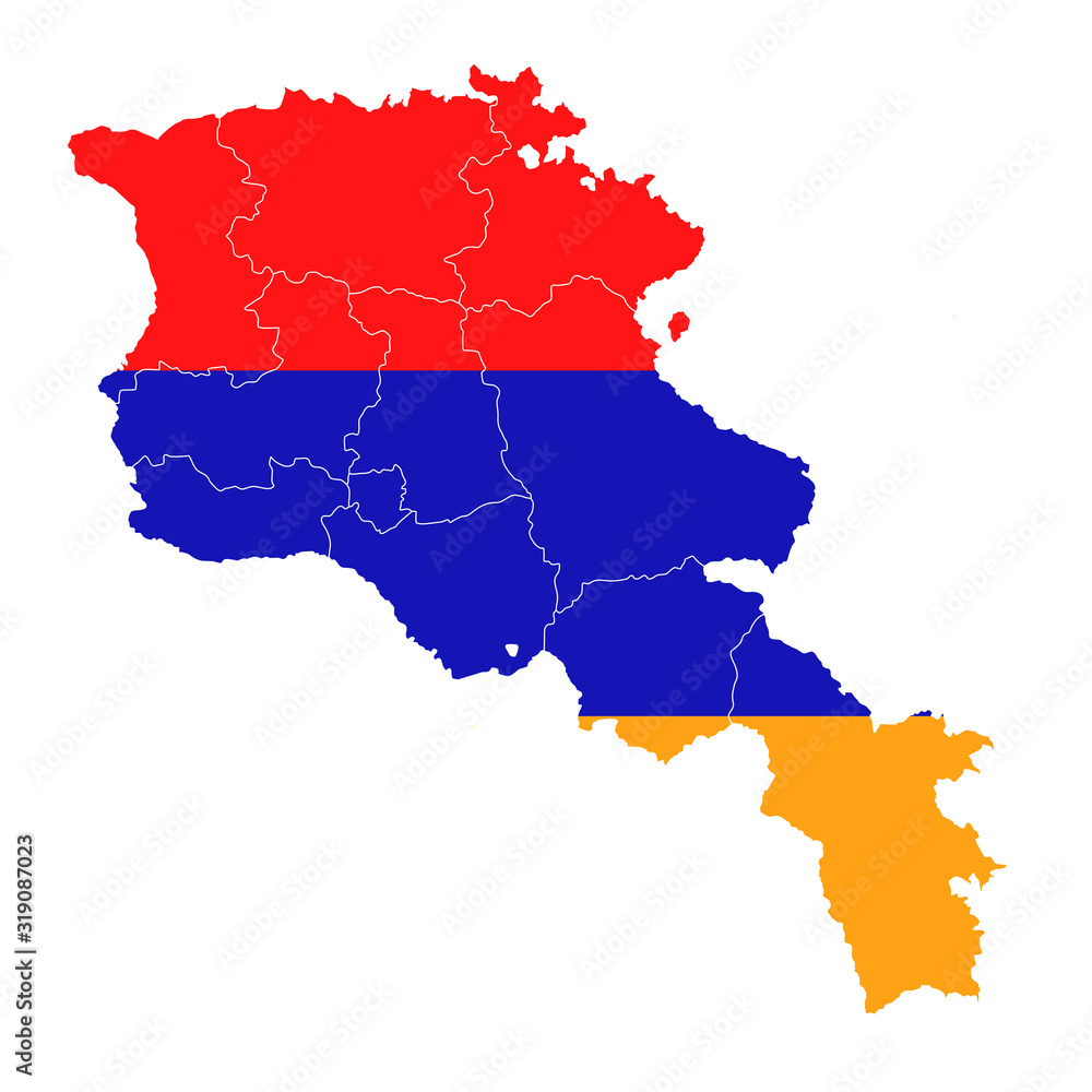 アルメニア　 国旗　地図　アイコン