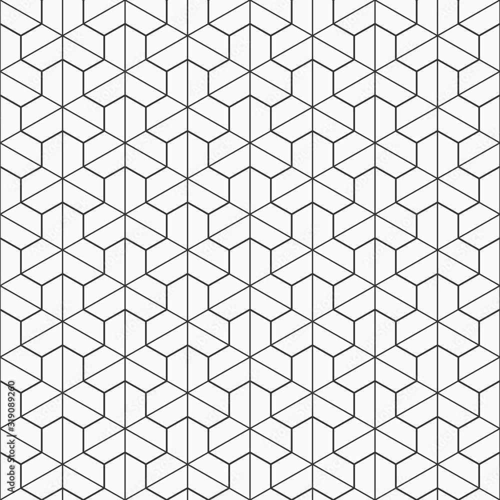 Abstract seamless pattern. Geometric tiles with triple weaving elements. Abstract seamless pattern. Geometric tiles with triple weaving elements.