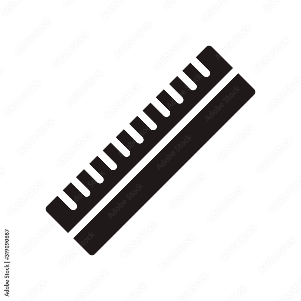 Ruler icon in trendy glyph style design. Vector graphic illustration. Ruler icon for website design, logo, and ui. EPS 10. Ruler icon in trendy glyph style design. Vector graphic illustration. Ruler icon for website design, logo, and ui. EPS 10.
