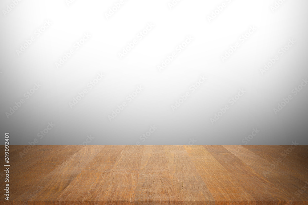 Wood table top on white background. Used for product placement or montage. Wood table top on white background. Used for product placement or montage.