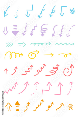手書き矢印素材セット