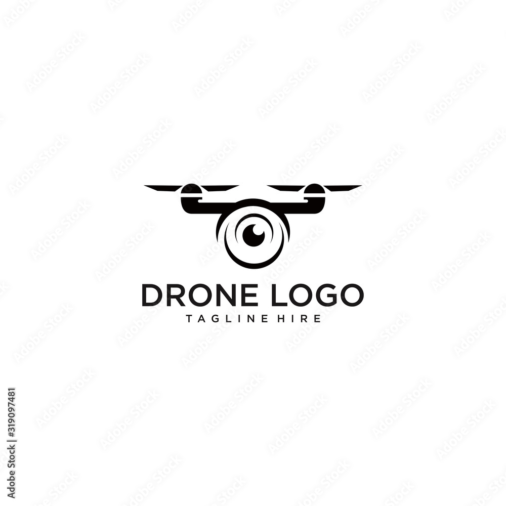 Drone logo isolated on white background Drone logo isolated on white background