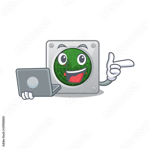 Smart character of radar working with laptop