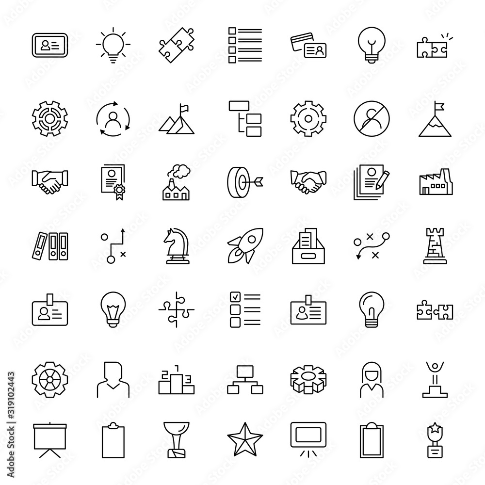 Business icon set