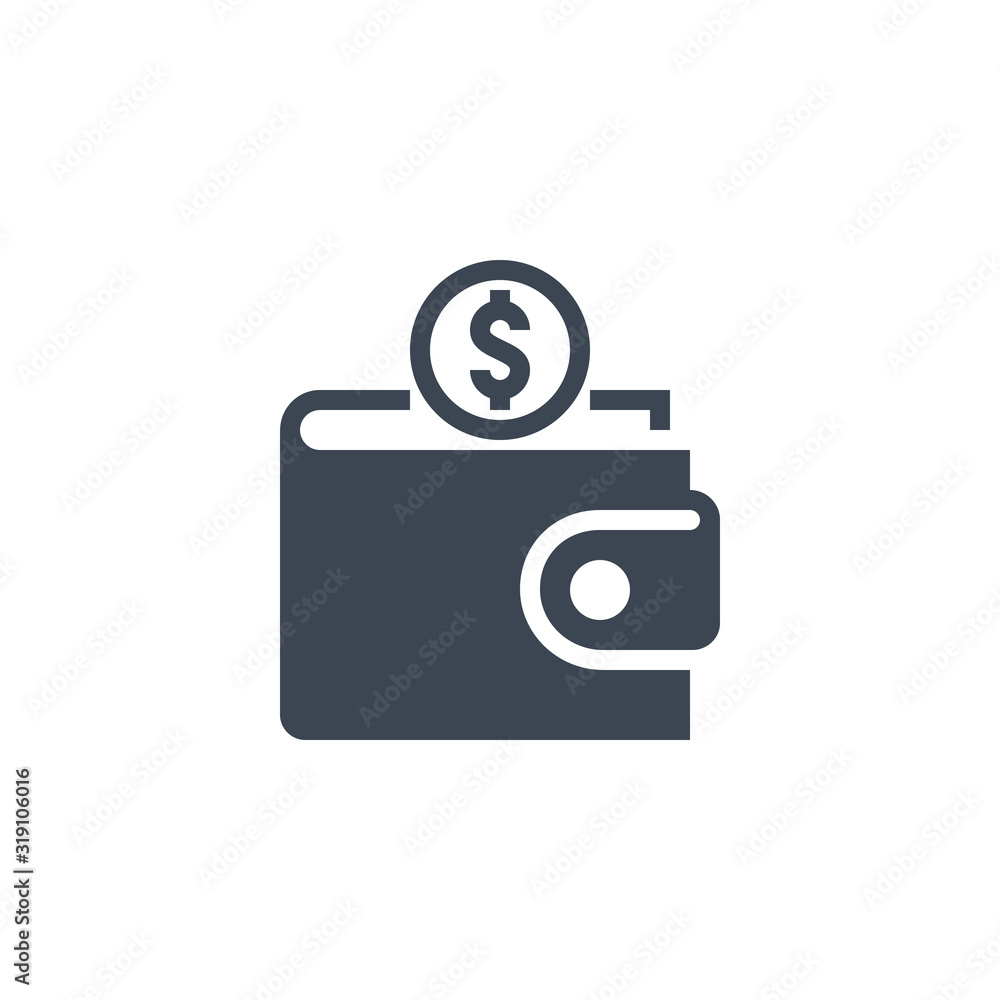Personal Wallet related vector glyph icon. Personal Wallet related vector glyph icon.