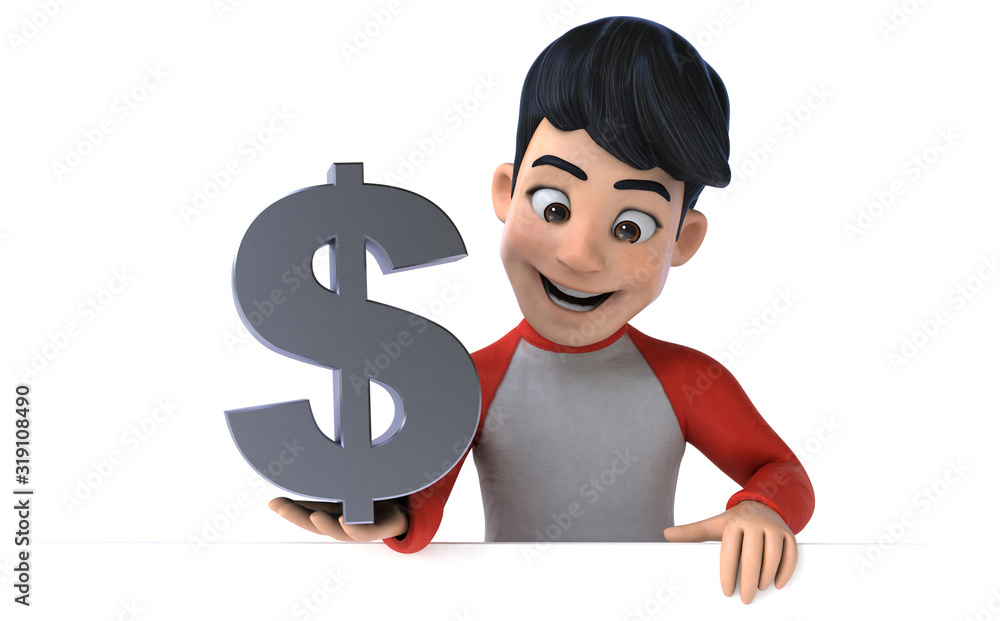 Fun 3D Asian teenager with a manga style Fun 3D Asian teenager with a manga style