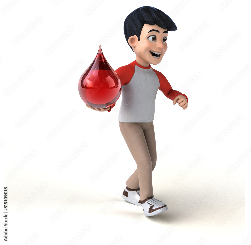 Fun 3D Asian teenager with a manga style Fun 3D Asian teenager with a manga style