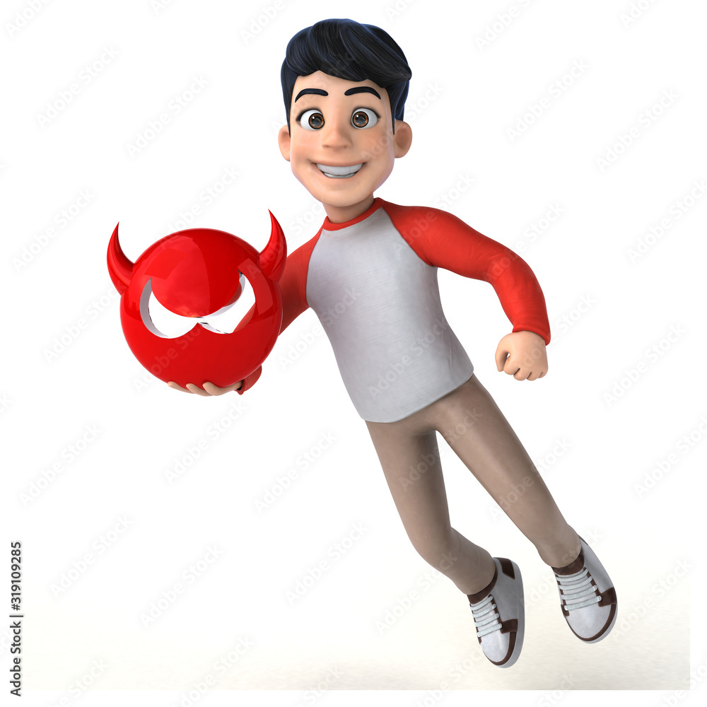 Fun 3D Asian teenager with a manga style Fun 3D Asian teenager with a manga style