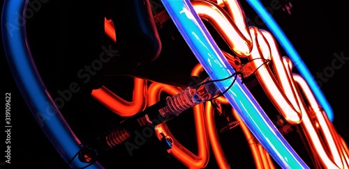 Argon and Neon Gas in 13mm Clear Glass Tube photo