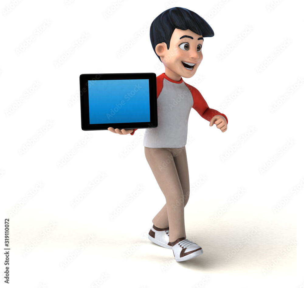 Fun 3D Asian teenager with a manga style Fun 3D Asian teenager with a manga style