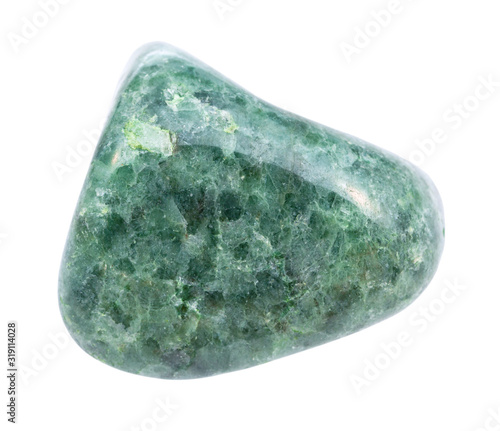 polished Jadeite (green jade) gemstone isolated photo