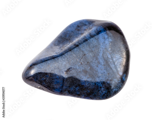 Quadro su tela tumbled Dumortierite gem stone isolated on white