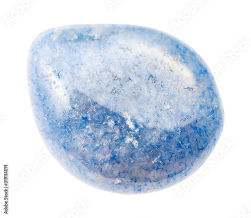 polished blue Aventurine gem isolated