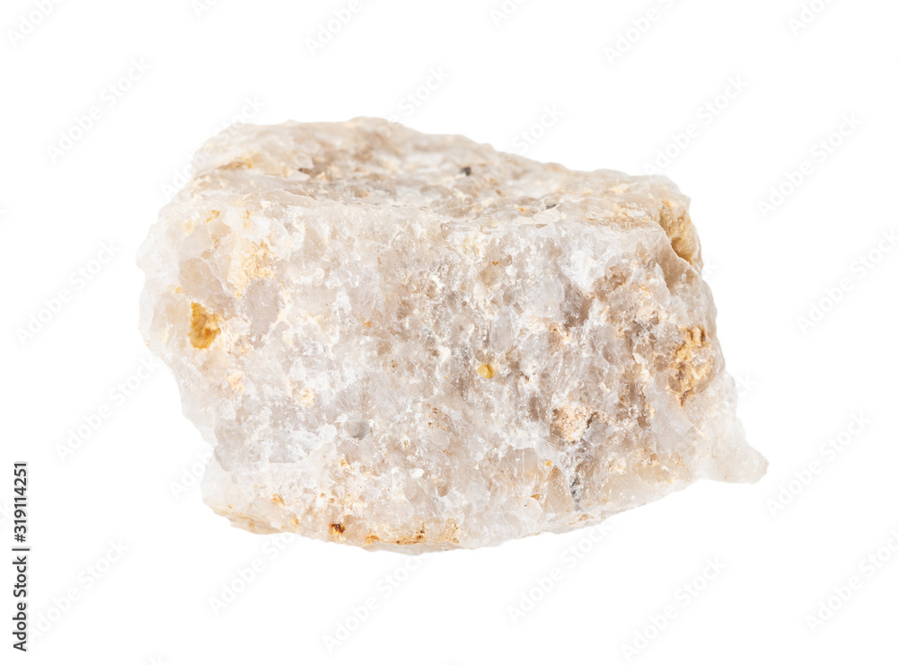 Obraz premium unpolished onglomerate rock isolated on white