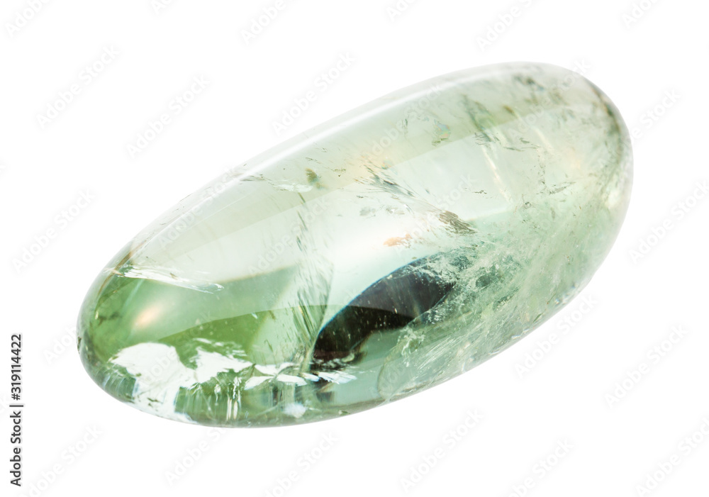 polished Prasiolite (green quartz) gem stone polished Prasiolite (green quartz) gem stone