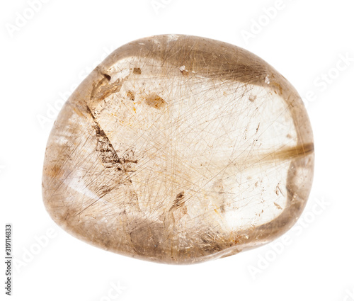 polished Rutilated quartz (hairworm quartz)