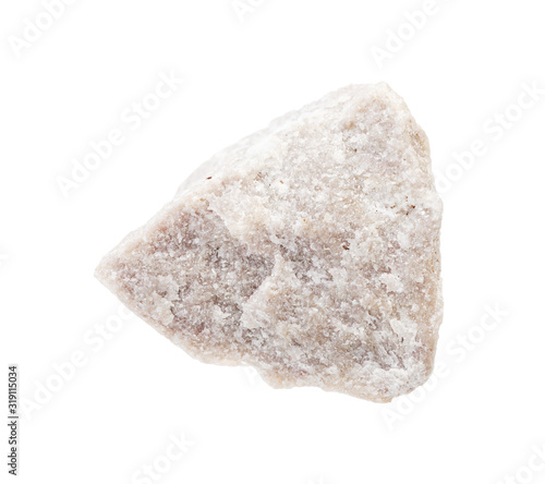 unpolished dolomite rock isolated on white