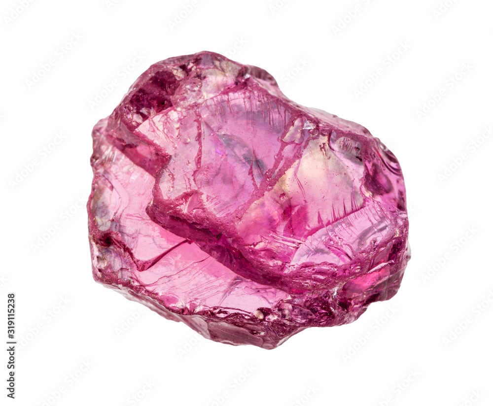rough crystal of Rhodolite (pyrope) isolated rough crystal of Rhodolite (pyrope) isolated