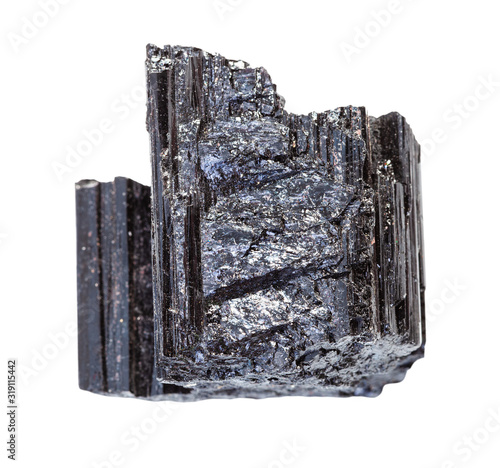 unpolished Schorl (black Tourmaline) crystal photo