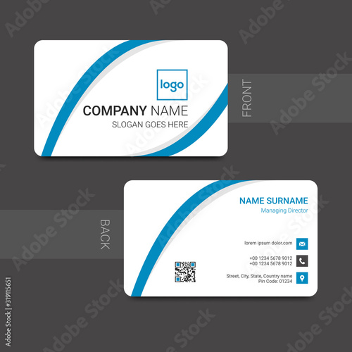 Abstract modern business card template design